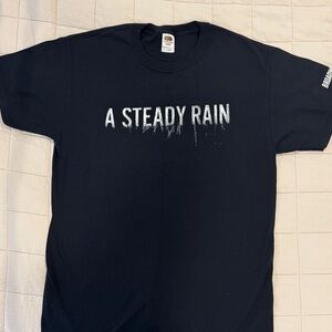 Steady Rain Broadway Play with Hugh Jackman Daniel Craig Graphic T Shirt Size L